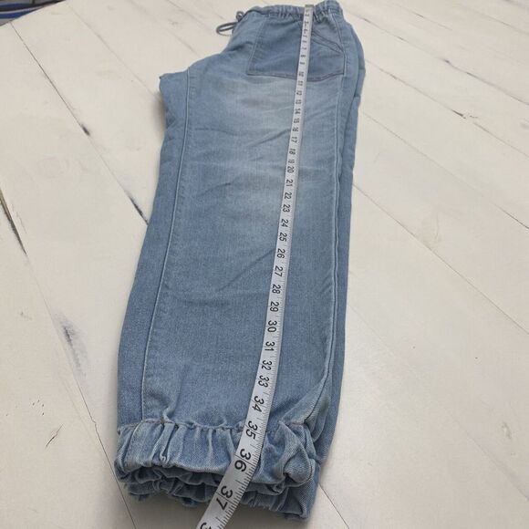 No Boundaries Boyfriend Jogger Pant Light Wash Mid Rise Juniors 7-9 - Picture 12 of 15